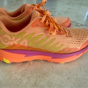 Hoka Women's Orange and Purple Athletic Shoes sz 8